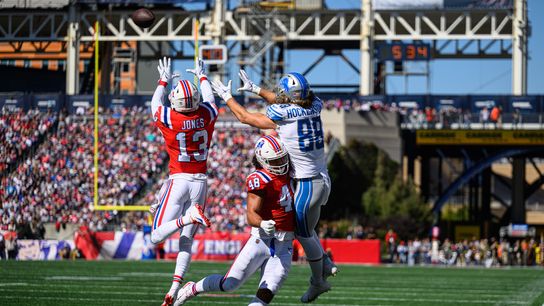 Bedard: Three Patriots Plays to a W - Jack Jones' INT, strip-sack sequence, Bailey Zappe's TD best Lions taken at BSJ Headquarters (Patriots)